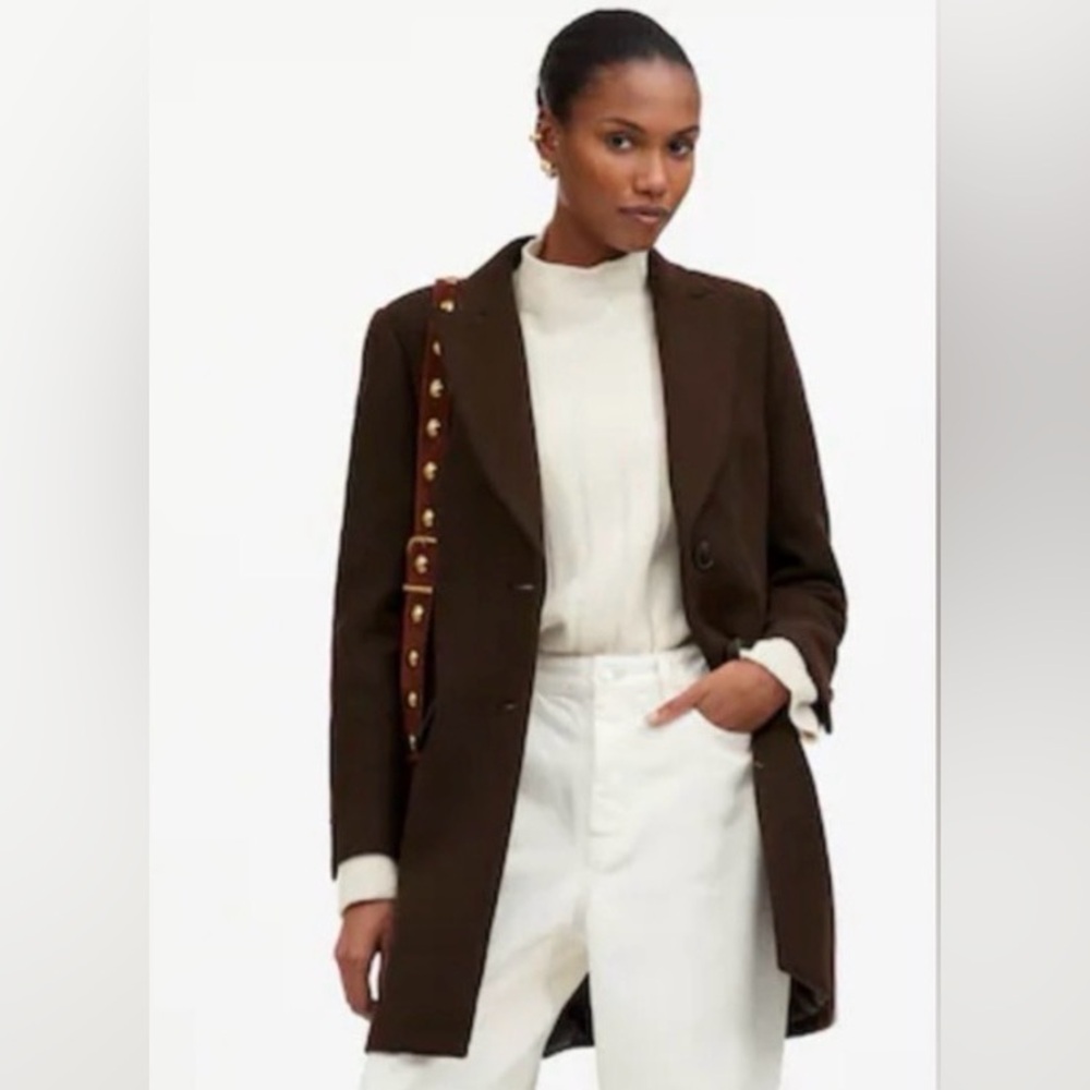 Madewell Chocolate Brown Blazer Coat with inner pocket size 4